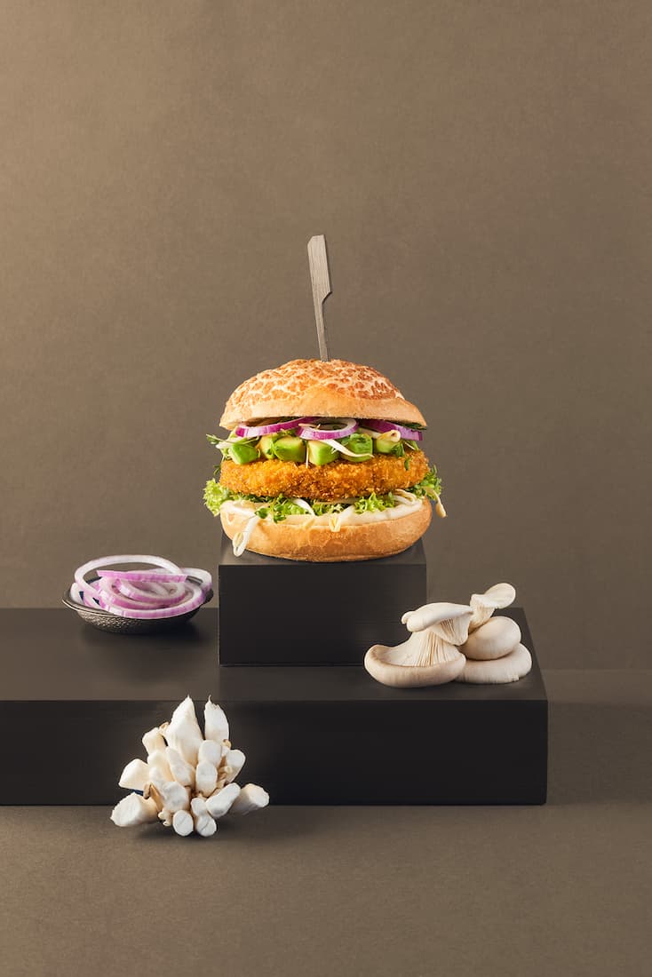 Oesterzwammen kwekerij van Lieshout-krokantburger