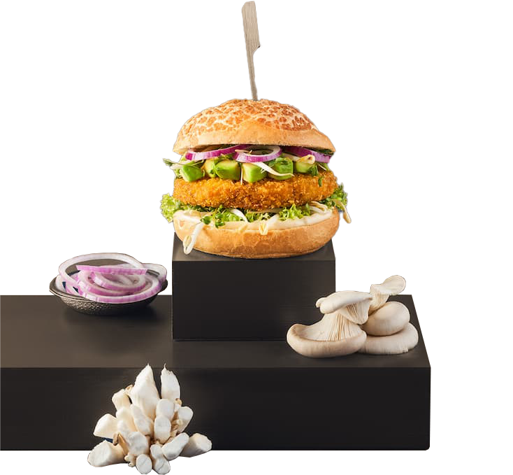 Oesterzwammen kwekerij van Lieshout-krokantburger