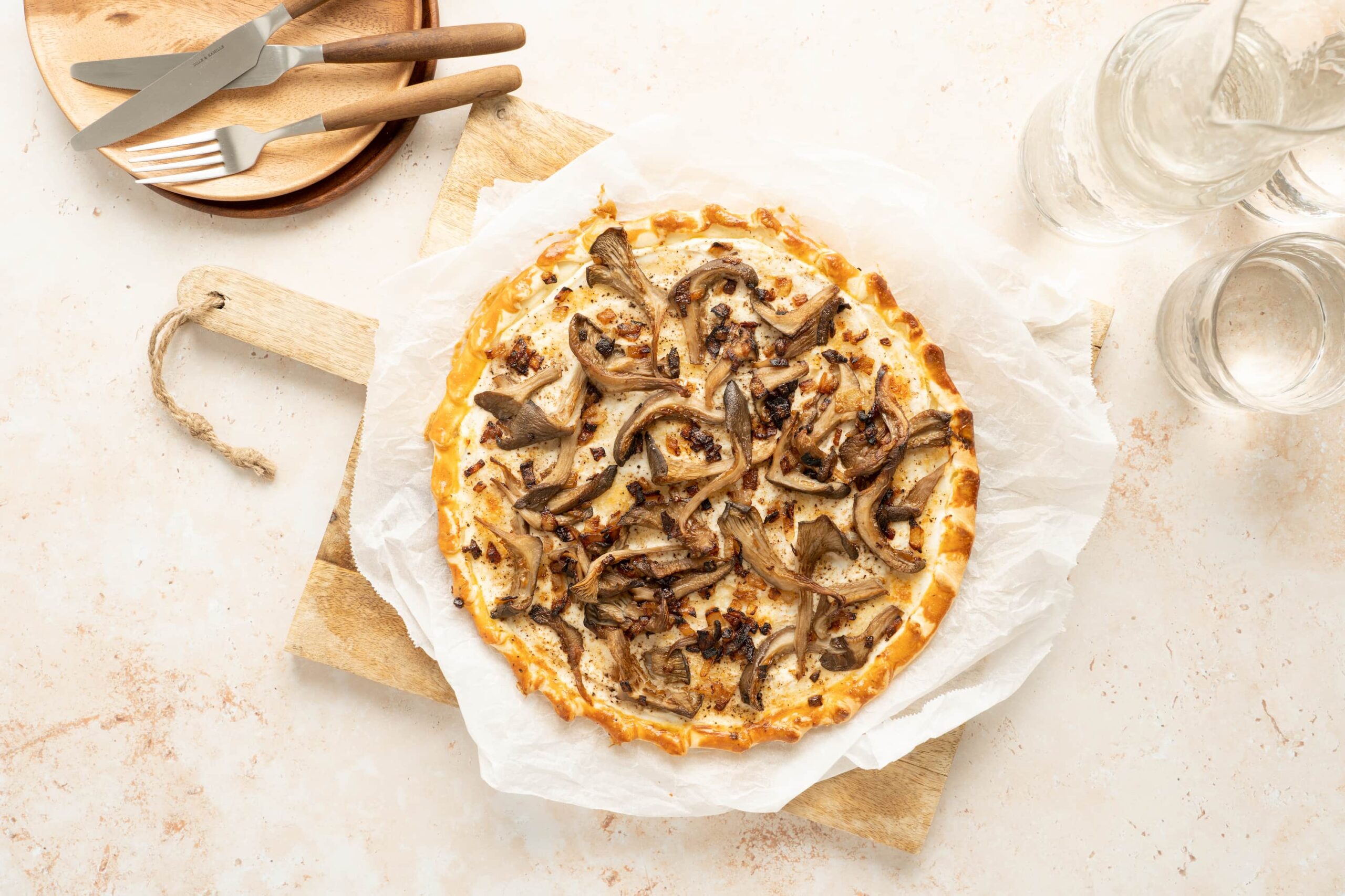 Oesterzammen kwekerij van Lieshout-hartige-taart-met-oesterzwammen