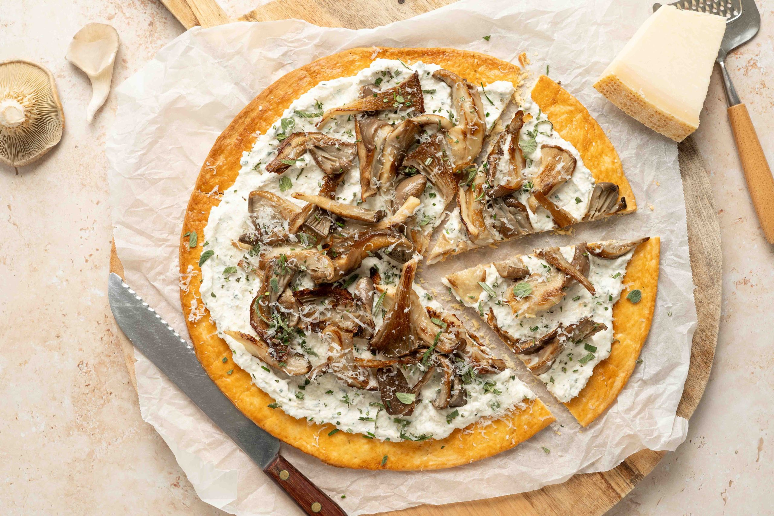 Plaattaart met ricotta